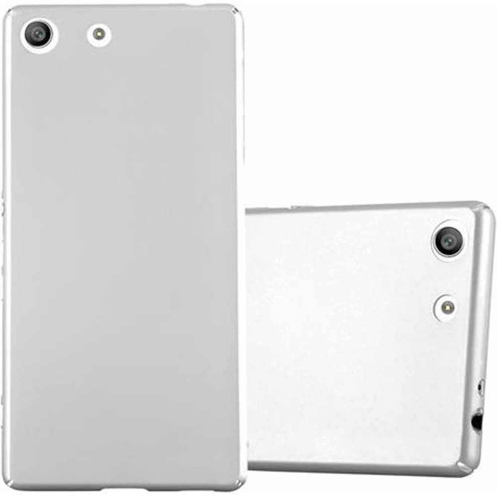 Cadorabo Hard Cover Matt Metall Cover (Sony Xperia M5), Smartphone Hülle, Silber