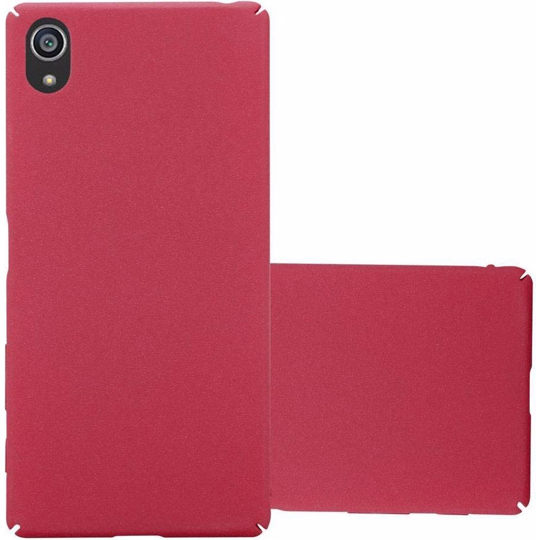 Cadorabo Hard Cover Frosty Cover (Sony Xperia Z5), Smartphone Hülle, Rot
