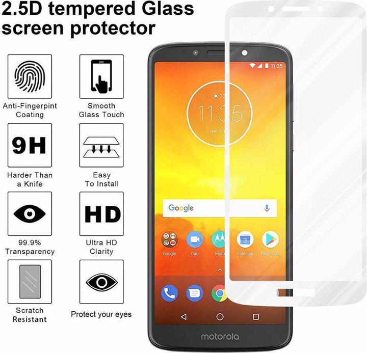 Actual product image Cadorabo Full screen display protection glass (1 Piece, Motorola Moto E5)