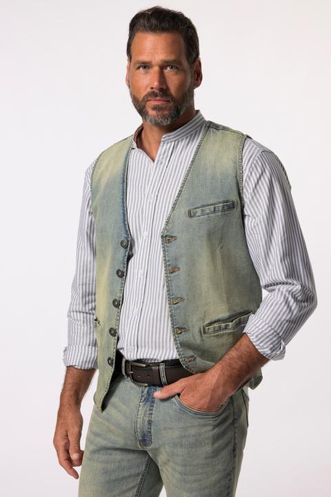 Produktbild JP1880 JP 1880 Jeansweste, Denim, V-Ausschnitt, Vintage Look (3XL)