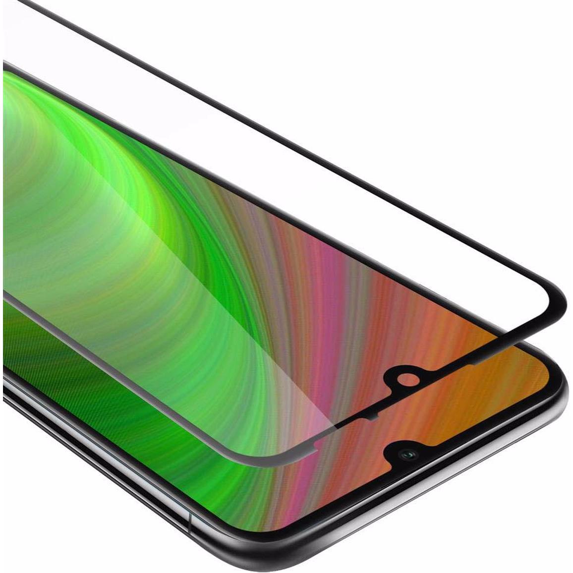 Cadorabo Vollbild Displayschutzglas (1 Stück, Honor 8A), Smartphone Schutzfolie, Schwarz