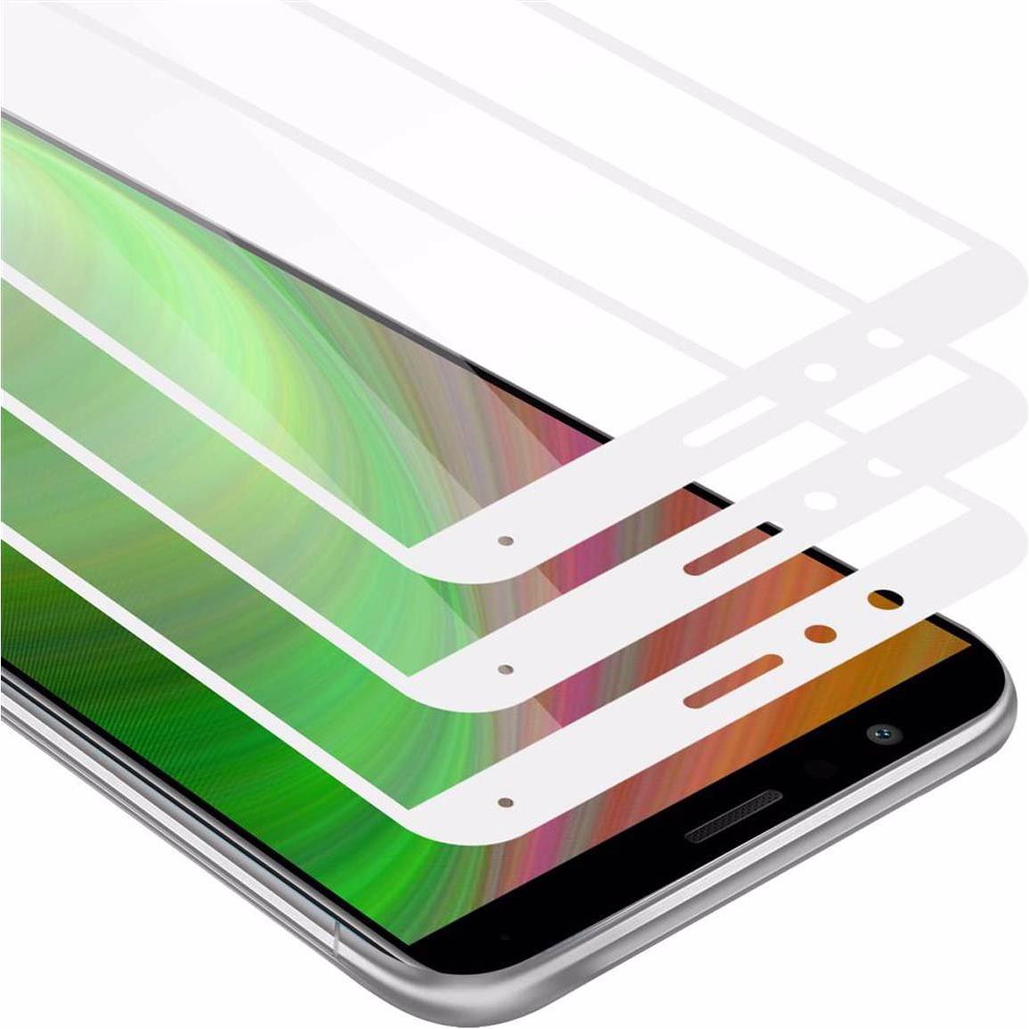 Cadorabo Vollbild Displayschutzglas (3 Stück, Honor 7X), Smartphone Schutzfolie, Schwarz