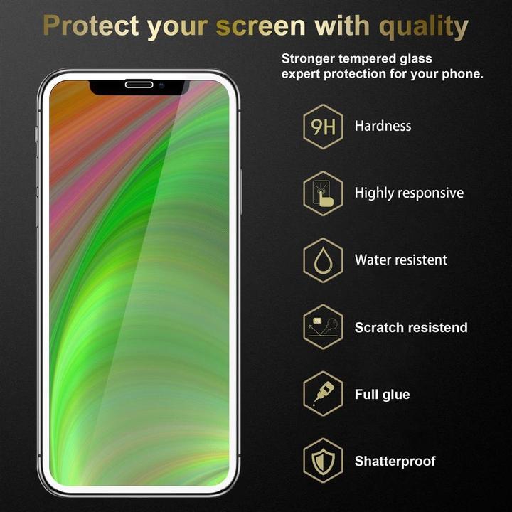 Actual product image Cadorabo Full screen display protection glass (3 Piece, Apple iPhone X)