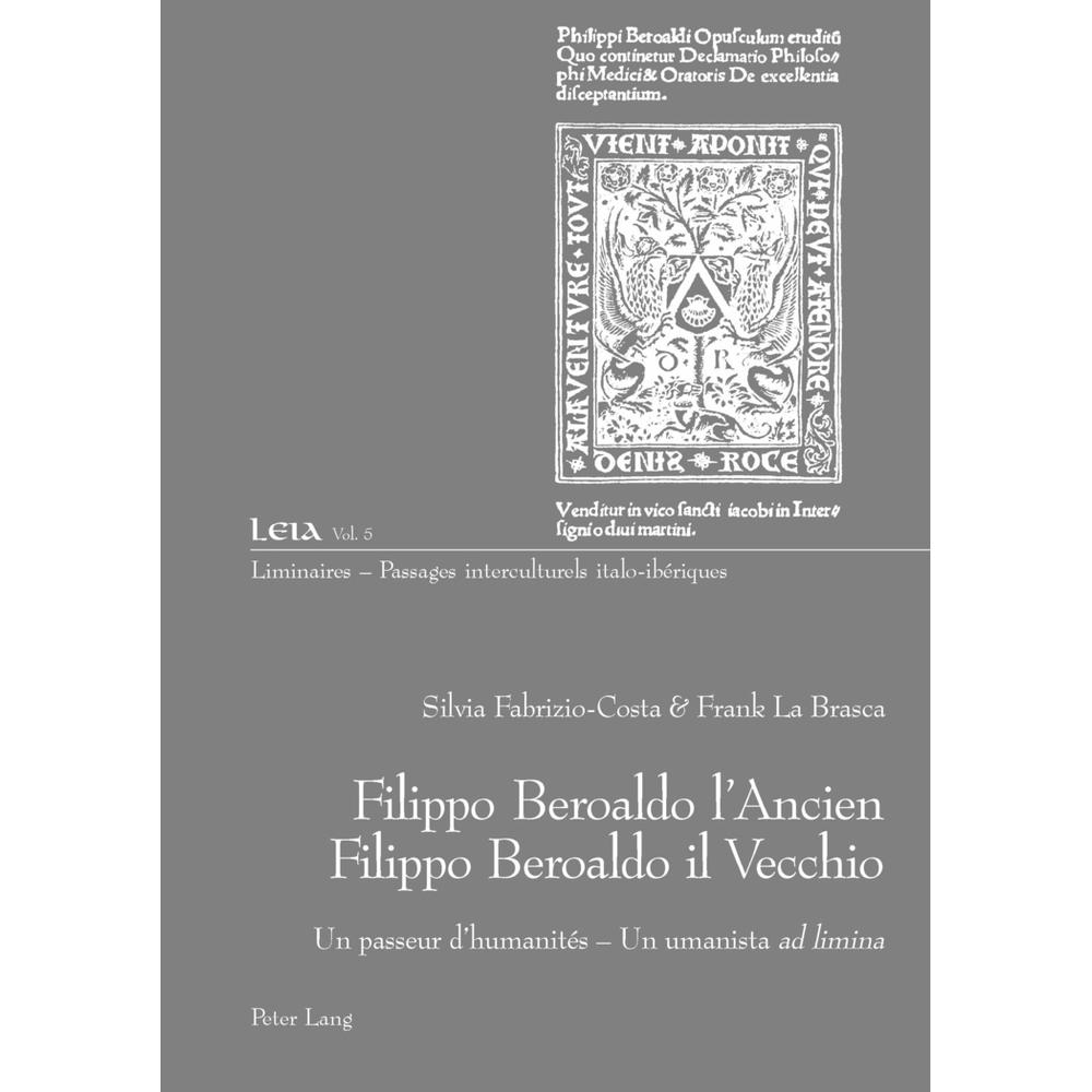 Filippo Beroaldo l'Ancien - Filippo Beroaldo il Vecchio, Fachbücher von Silvia Fabrizio-Costa, Frank La Brasca