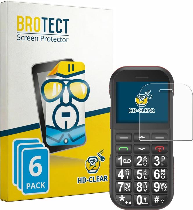 Produktbild BROTECT Schutzfolie für Ufferson Seniorenhandy Displayschutz Displayschutzfolie Folie Klar Transparent