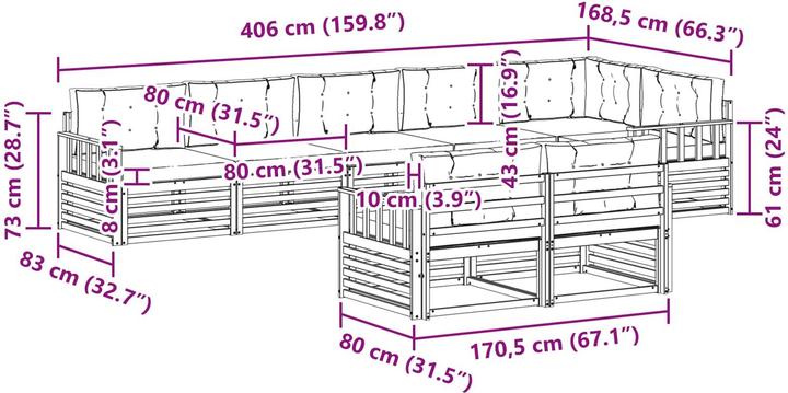 Produktbild vidaXL Outdoor-Sofagarnitur