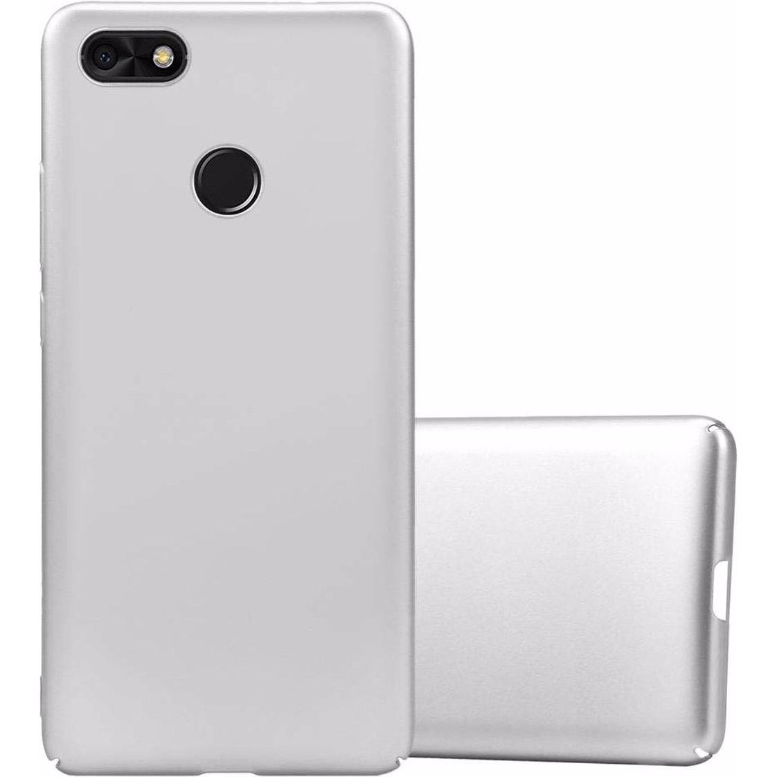 Cadorabo Hard Cover Matt Metall Cover (Huawei Y6 Pro (2017)), Smartphone Hülle, Silber