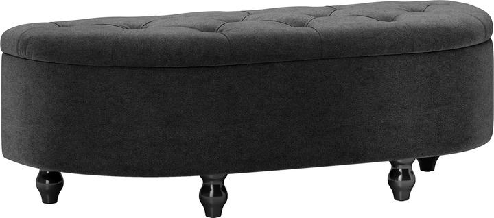 Image du produit Homcom Sitzbank Polyester, Gummiholz Dunkelgrau (46 cm)