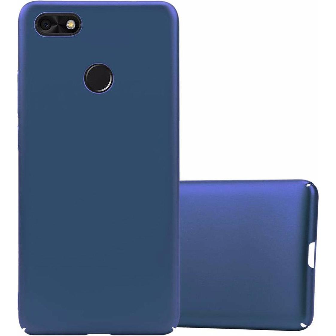 Cadorabo Hard Cover Matt Metall Cover (Huawei Y6 Pro (2017)), Smartphone Hülle, Blau