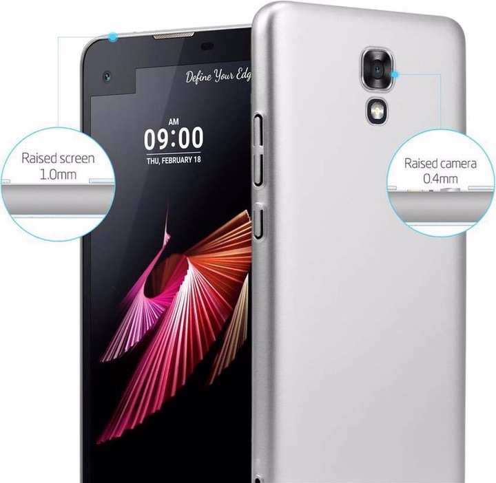 Actual product image Cadorabo Hard Cover Matt Metal Cover (LG X Screen)