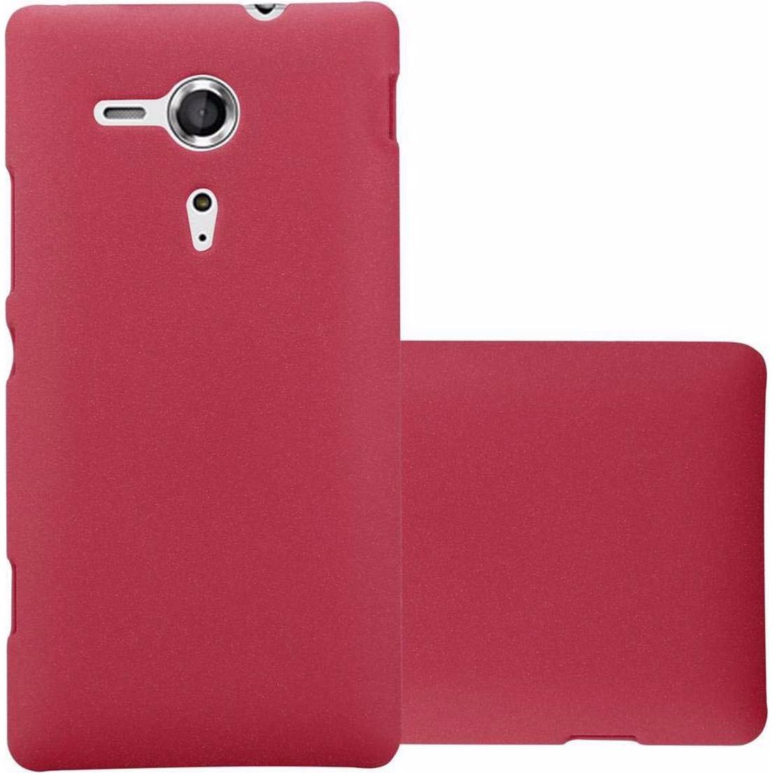 Cadorabo Hard Cover Frosty Cover (Sony Xperia SP), Smartphone Hülle, Rot