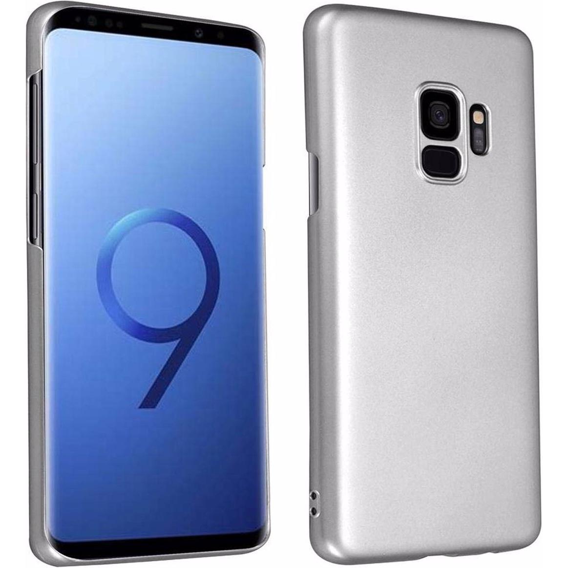 Cadorabo Hard Cover Matt Metall Cover (Samsung Galaxy S9+), Smartphone Hülle, Silber
