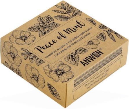 Produktbild Anwen Peace of Mint shampoo in a cube for normal and oily skin Mint 75g + can (Festes Shampoo)