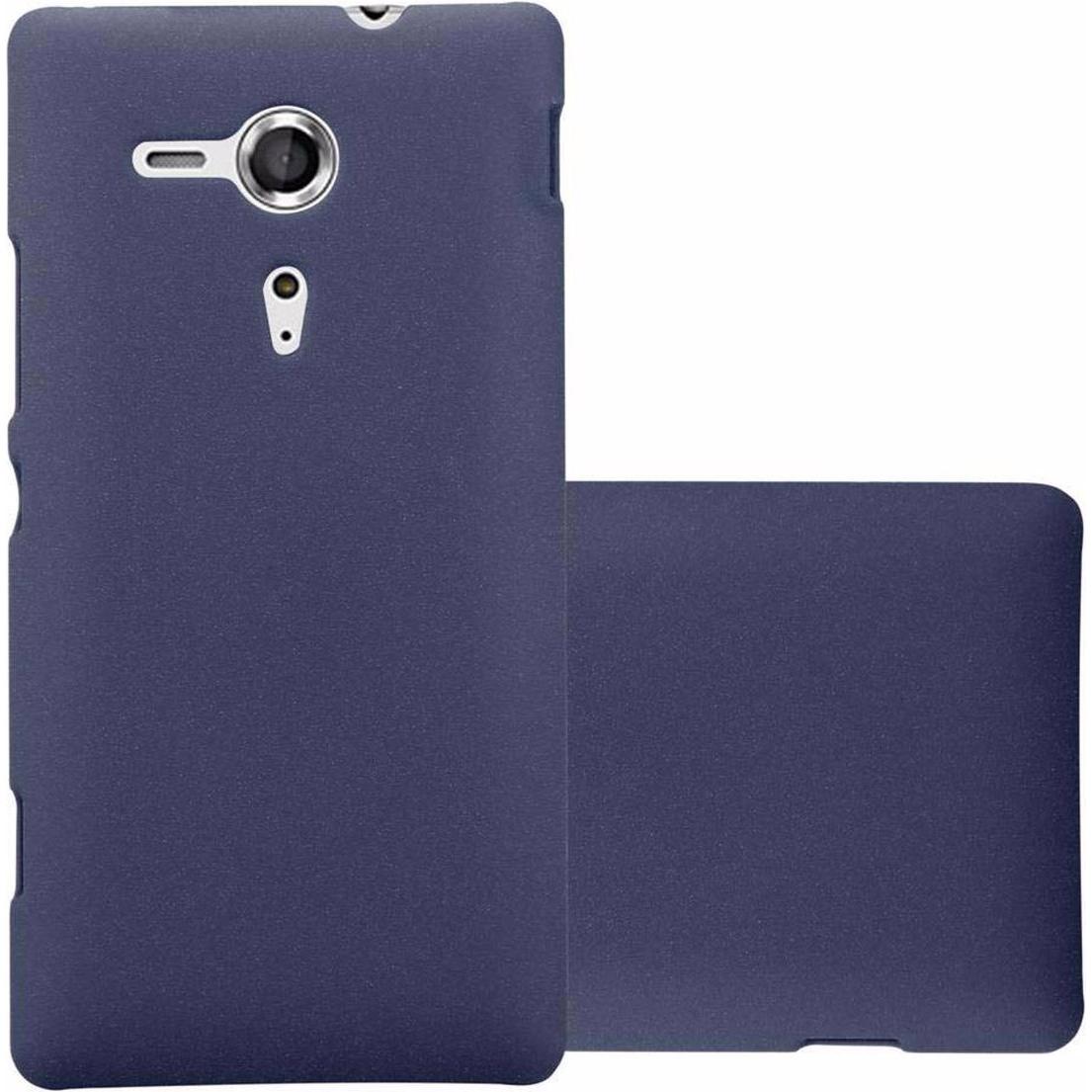 Cadorabo Hard Cover Frosty Cover (Sony Xperia SP), Smartphone Hülle, Blau