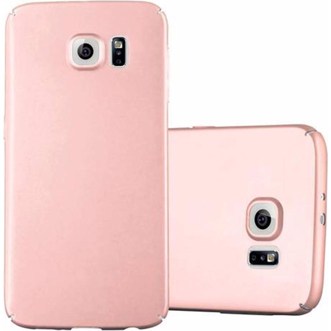 Cadorabo Hard Cover Matt Metall Cover (Samsung Galaxy S6), Smartphone Hülle, Rosa