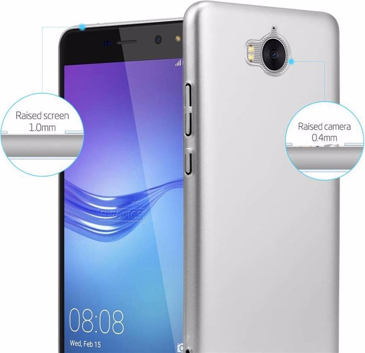 Actual product image Cadorabo Hard Cover Matt Metal Cover (Huawei Y6 (2017))