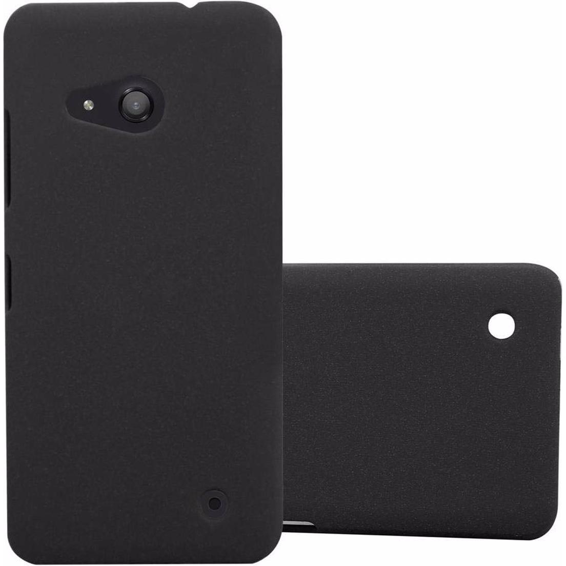 Cadorabo Hard Cover Frosty Cover (Microsoft Lumia 550), Smartphone Hülle, Schwarz