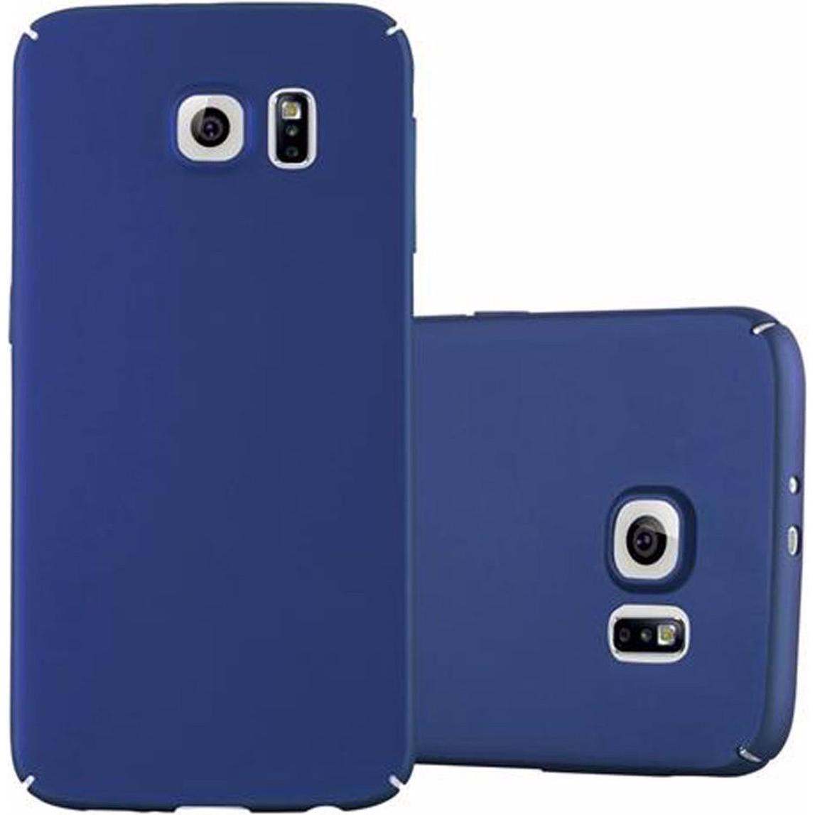 Cadorabo Hard Cover Matt Metall Cover (Samsung Galaxy S6), Smartphone Hülle, Blau