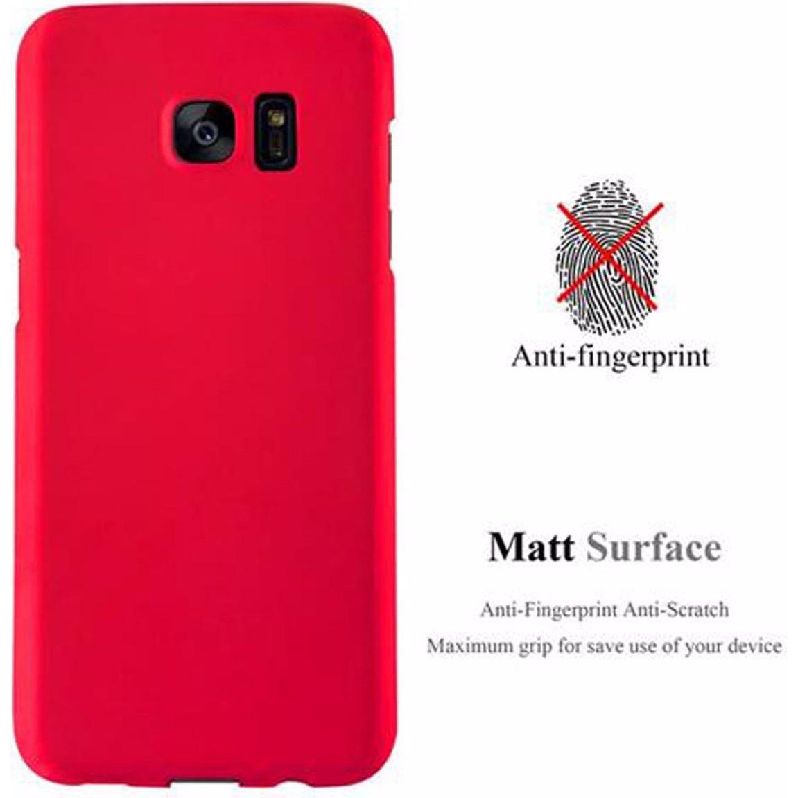 Thumbnail - Cadorabo Hard Cover Matt Metall Cover (Samsung Galaxy S7 Edge), Smartphone Hülle, Rot