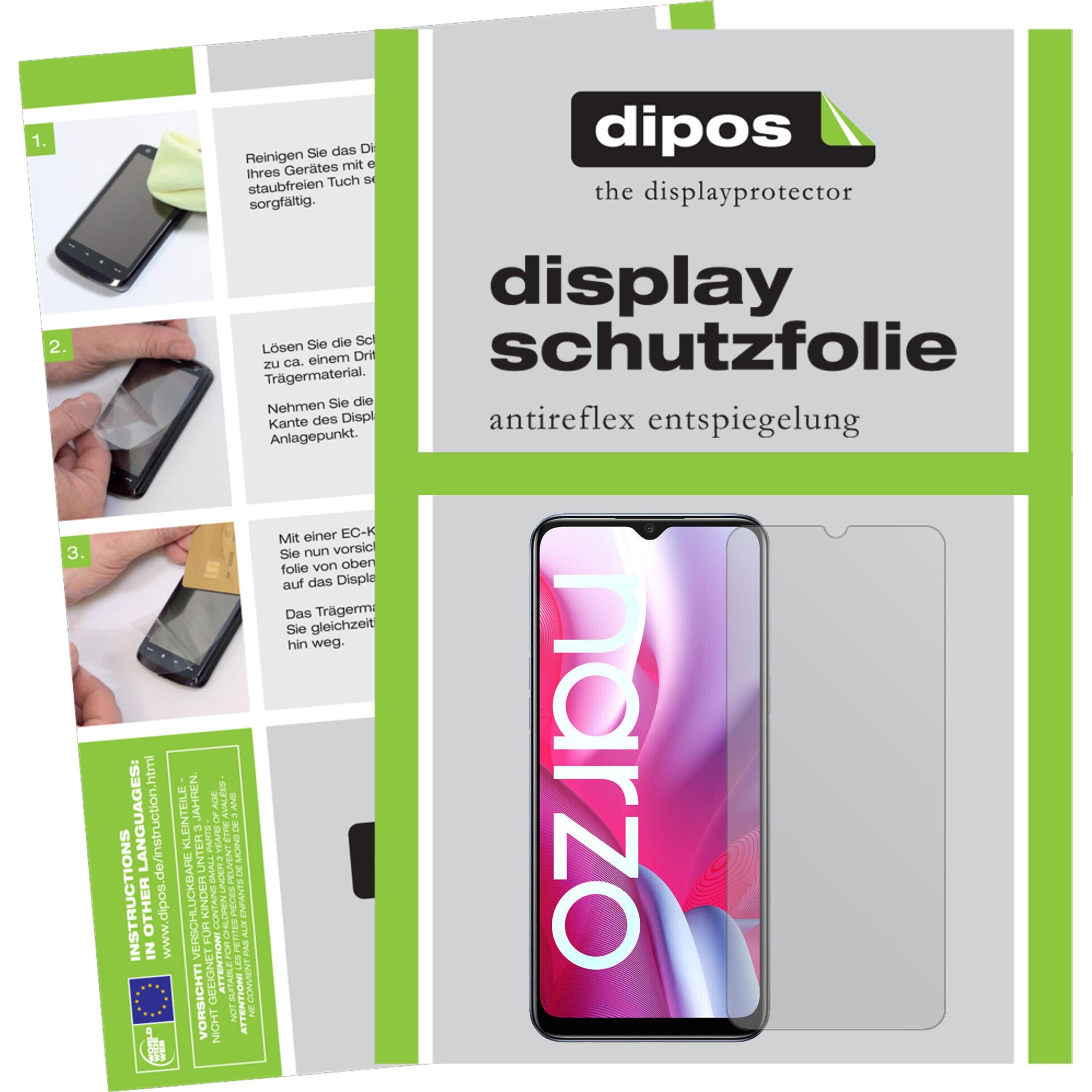 Dipos Displayschutzfolie Antireflex (5 Stück, Realme Narzo 20), Smartphone Schutzfolie, Transparent