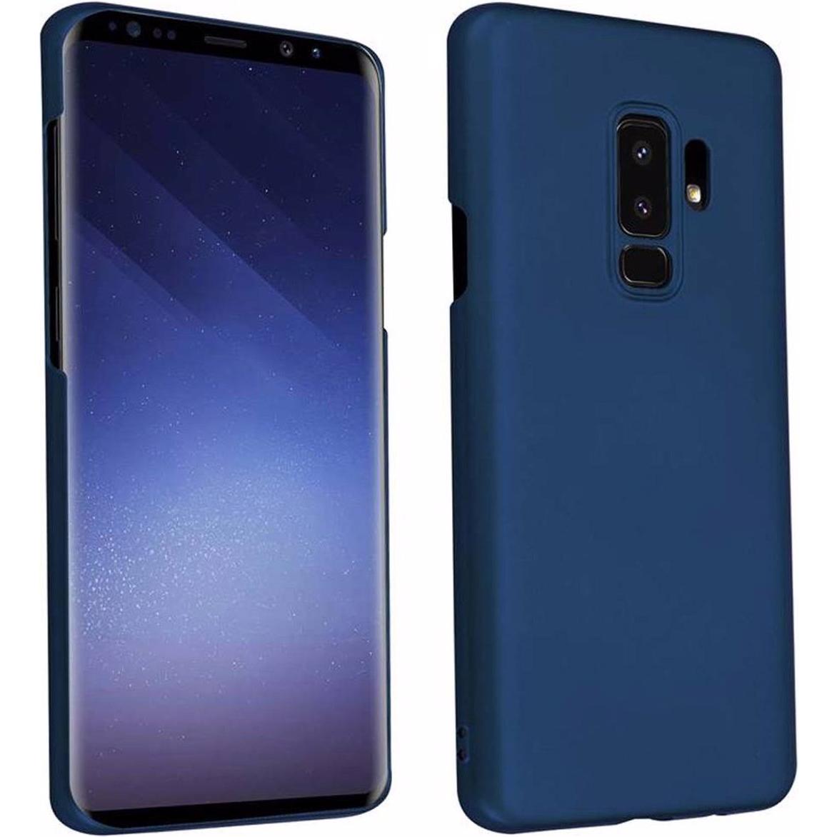 Cadorabo Hard Cover Matt Metall Cover (Samsung Galaxy S9+), Smartphone Hülle, Blau
