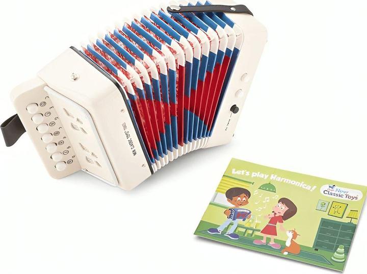 Image du produit New Classic Toys Accordéon blanc avec livre de musique