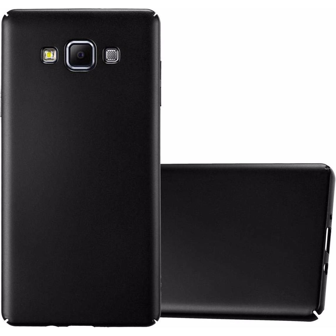 Cadorabo Hard Cover Matt Metall Cover (Samsung Galaxy A7), Smartphone Hülle, Schwarz
