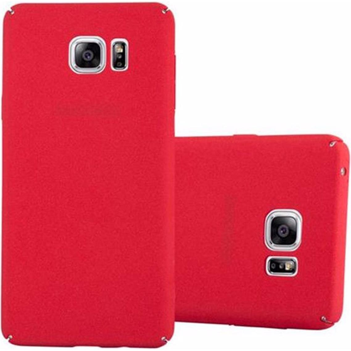 Cadorabo Hard Cover Frosty Cover (Samsung Galaxy Note 5), Smartphone Hülle, Rot