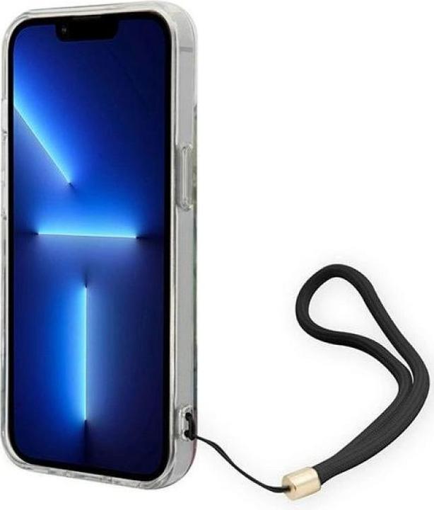 Produktbild Guess GUOHCP14SHFLSB iPhone 14 6,1" niebieski/blue hardcase Flower Strap (Apple iPhone 14)