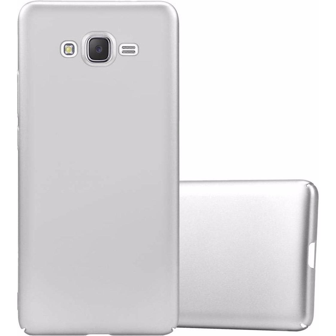 Cadorabo Hard Cover Matt Metall Cover (Samsung Galaxy J7), Smartphone Hülle, Silber