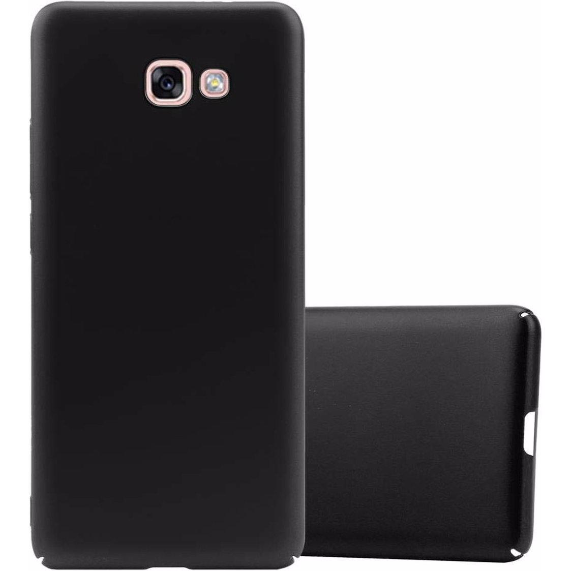 Cadorabo Hard Cover Matt Metall Cover (Samsung Galaxy A7 (2017)), Smartphone Hülle, Schwarz