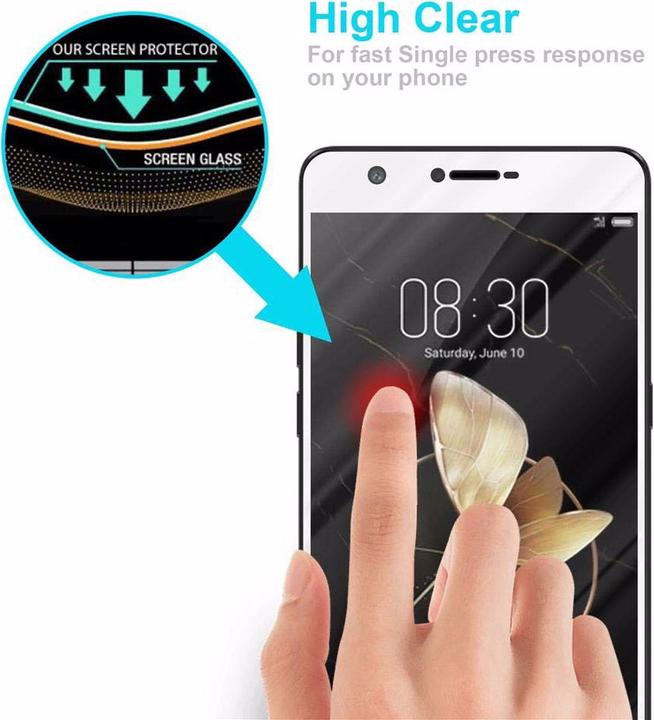 Immagine prodotto Cadorabo Vetro di protezione del display a schermo intero (1 Pezzo/i, ZTE Nubia M2)