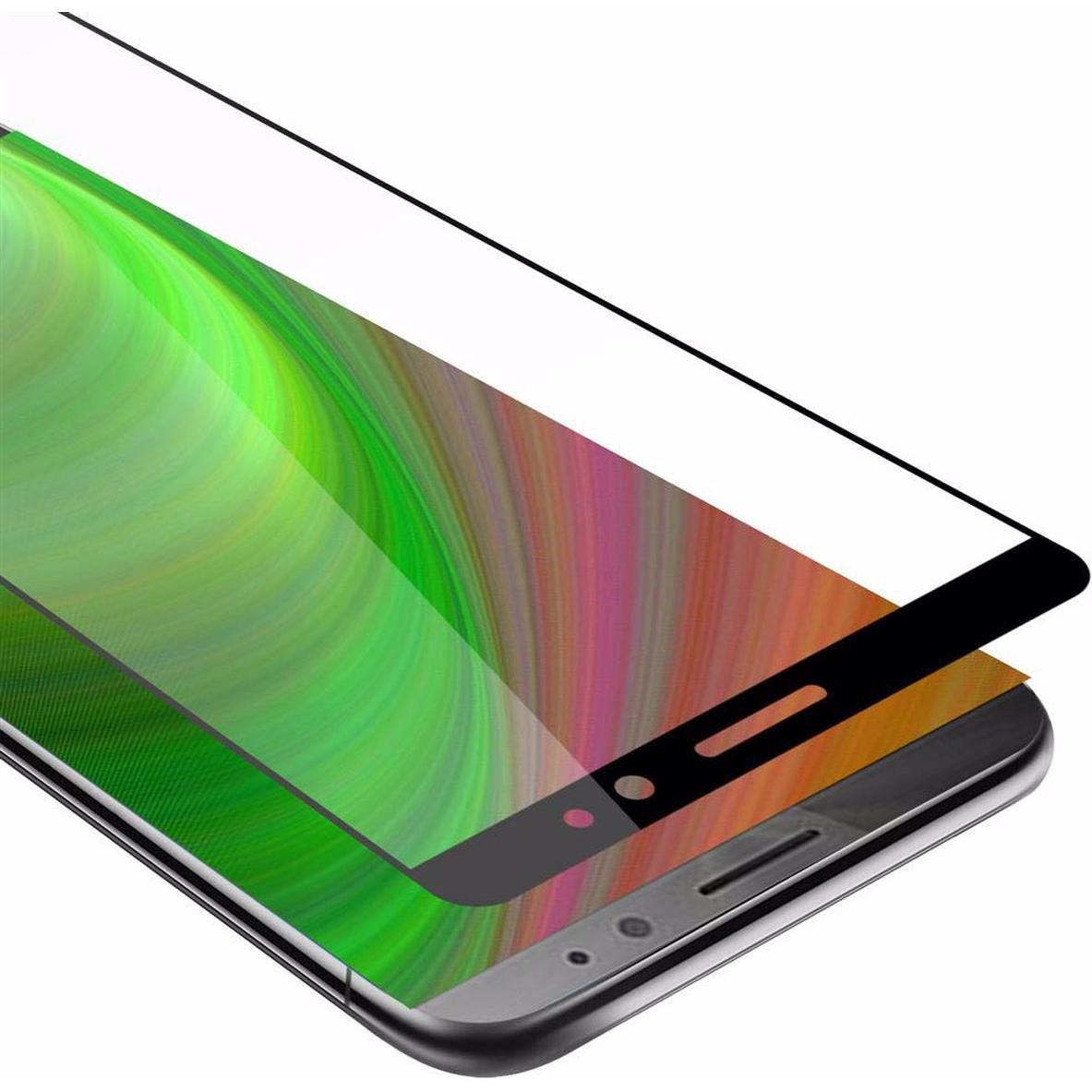 Cadorabo Vollbild Displayschutzglas (1 Stück, Huawei Mate 8), Smartphone Schutzfolie, Schwarz