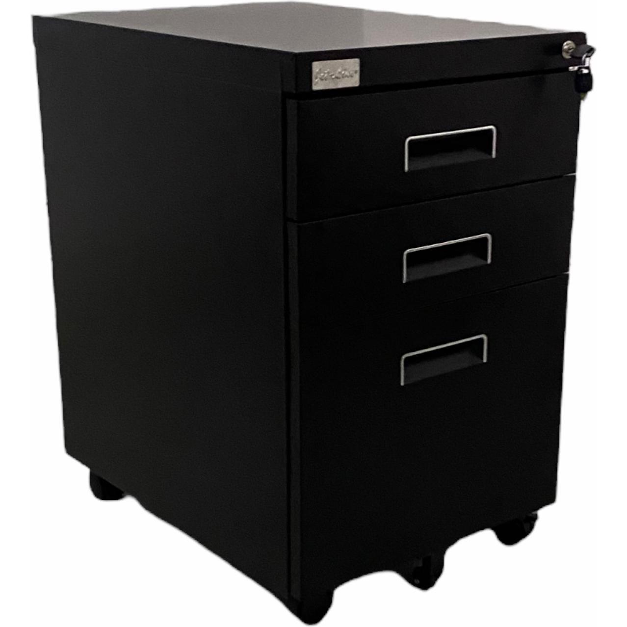 Jet-Line, Rollcontainer, Rollcontainer PAUL schwarz Rollschrank Bürocontainer knock-down
