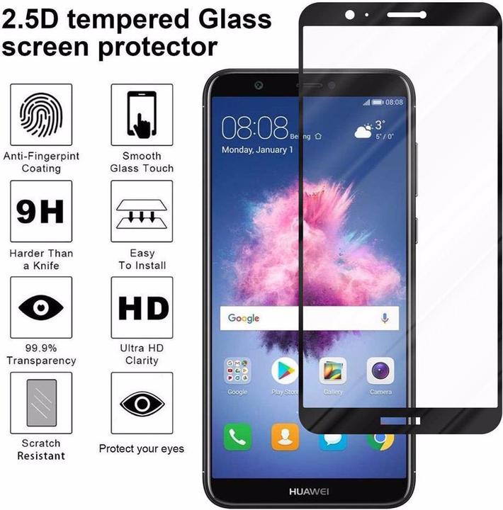 Immagine prodotto Cadorabo Vetro di protezione del display a schermo intero (1 Pezzo/i, Huawei P Smart (2018), Huawei Enjoy 7S)