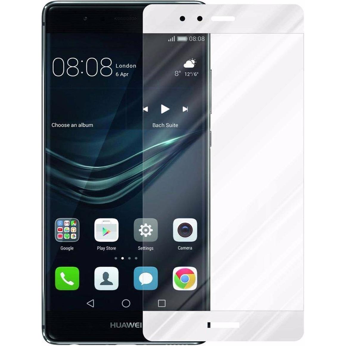 Thumbnail - Cadorabo Vollbild Displayschutzglas (1 Stück, Huawei P9), Smartphone Schutzfolie, Weiss