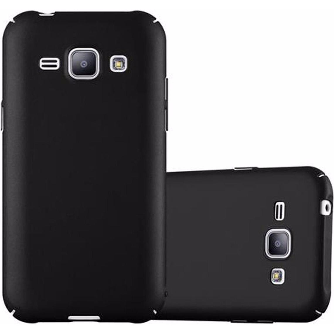 Cadorabo Hard Cover Matt Metall Cover (Samsung Galaxy J1), Smartphone Hülle, Schwarz