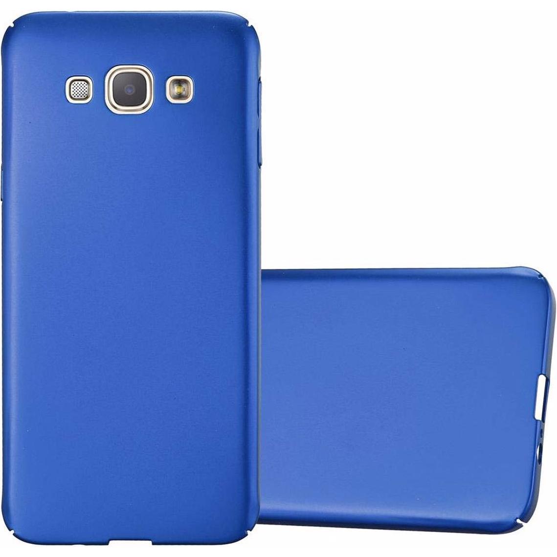 Cadorabo Hard Cover Matt Metall Cover (Samsung Galaxy A8 (2018)), Smartphone Hülle, Blau