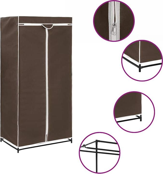Actual product image vidaXL Kleiderschrank (75 x 50 x 160 cm)