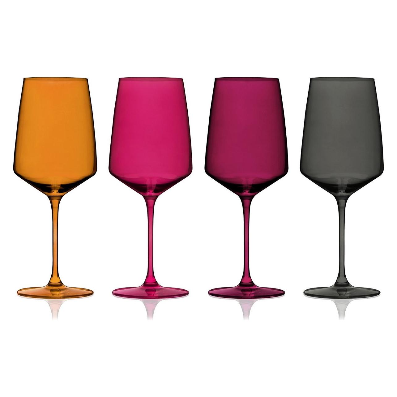 Viski Reserve Nouveau Wijnglas - Kristal - 650ml - 4 Stuks - Sunset (11263), Wijnglazen, Veelkleurig