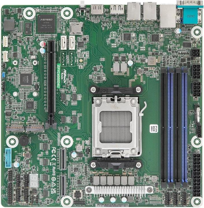 Produktbild AsRock Mainboard EPYC4000D4U Micro-ATX Single Socket AM5 (AM5, mATX)