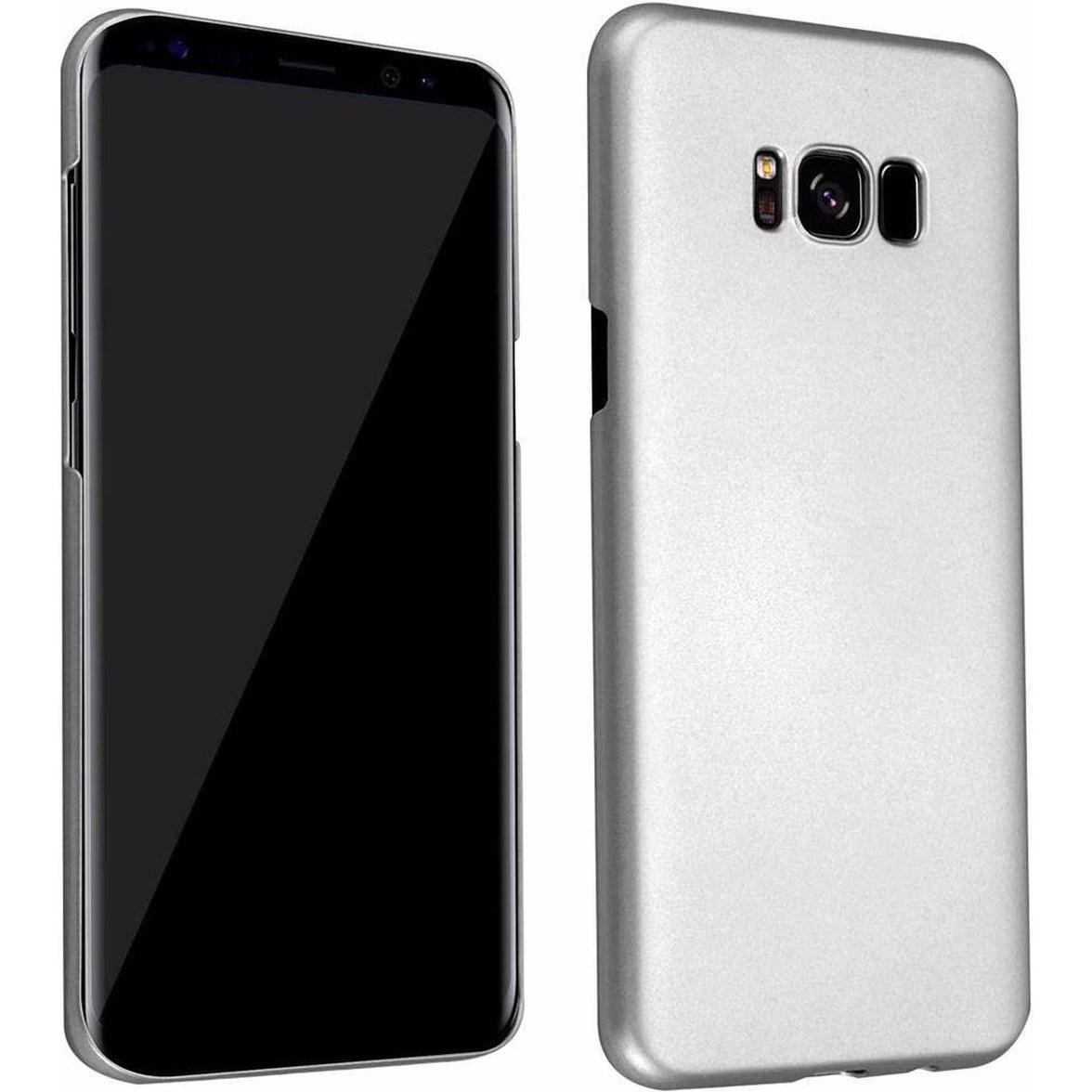 Cadorabo Hard Cover Matt Metall Cover (Samsung Galaxy S8+), Smartphone Hülle, Silber