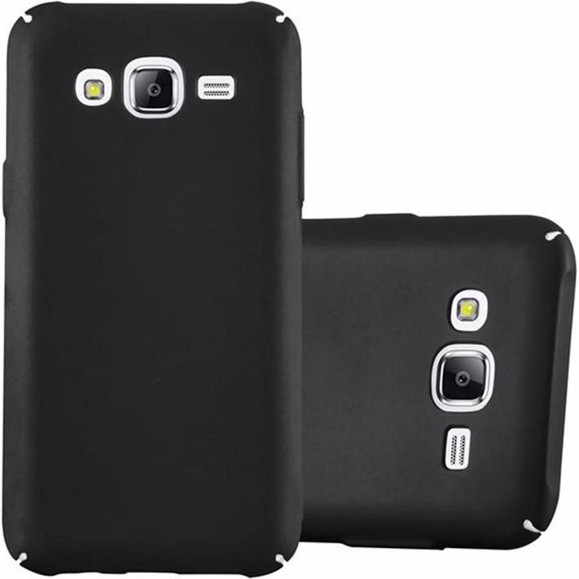 Cadorabo Hard Cover Matt Metall Cover (Samsung Galaxy J5 (2015)), Smartphone Hülle, Schwarz