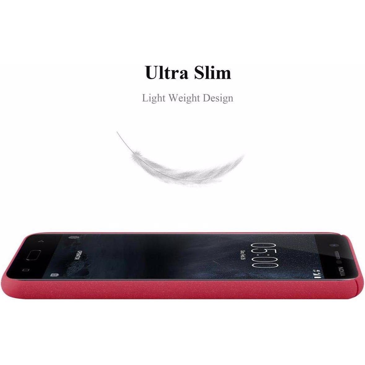 Thumbnail - Cadorabo Hard Cover Frosty Cover (Nokia 5), Smartphone Hülle, Rot