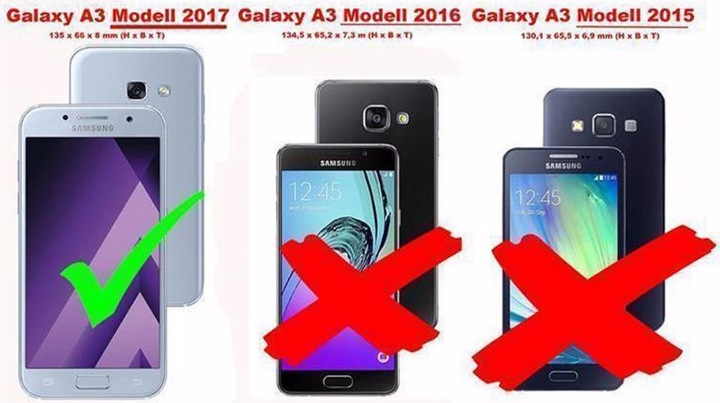 Produktbild Cadorabo Hard Cover Matt Metall Cover (Samsung Galaxy A3 (2017))