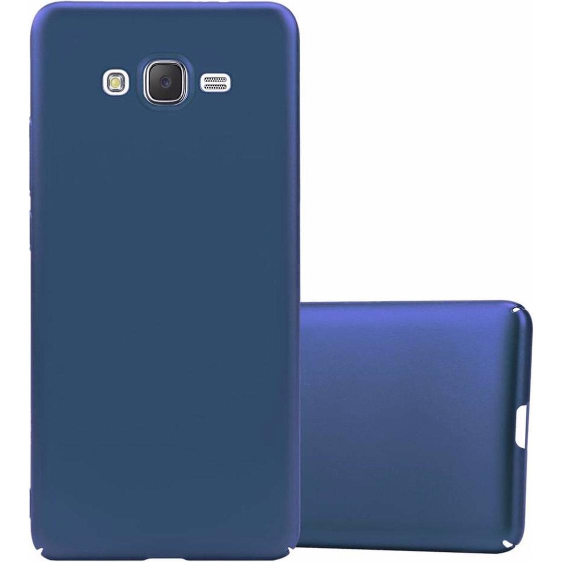 Cadorabo Hard Cover Matt Metall Cover (Samsung Galaxy J7), Smartphone Hülle, Blau
