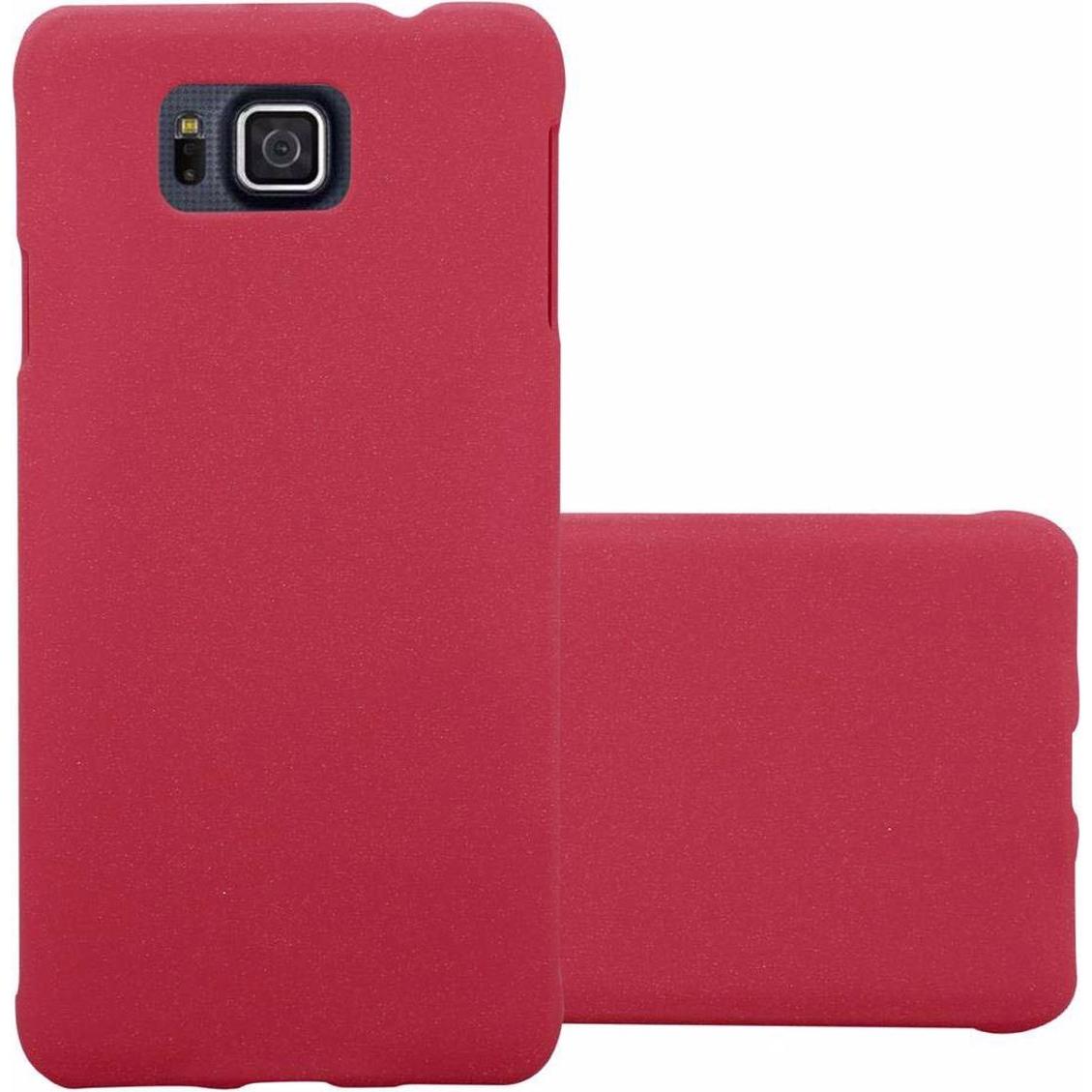 Cadorabo Hard Cover Frosty Cover (Samsung Galaxy Alpha), Smartphone Hülle, Rot