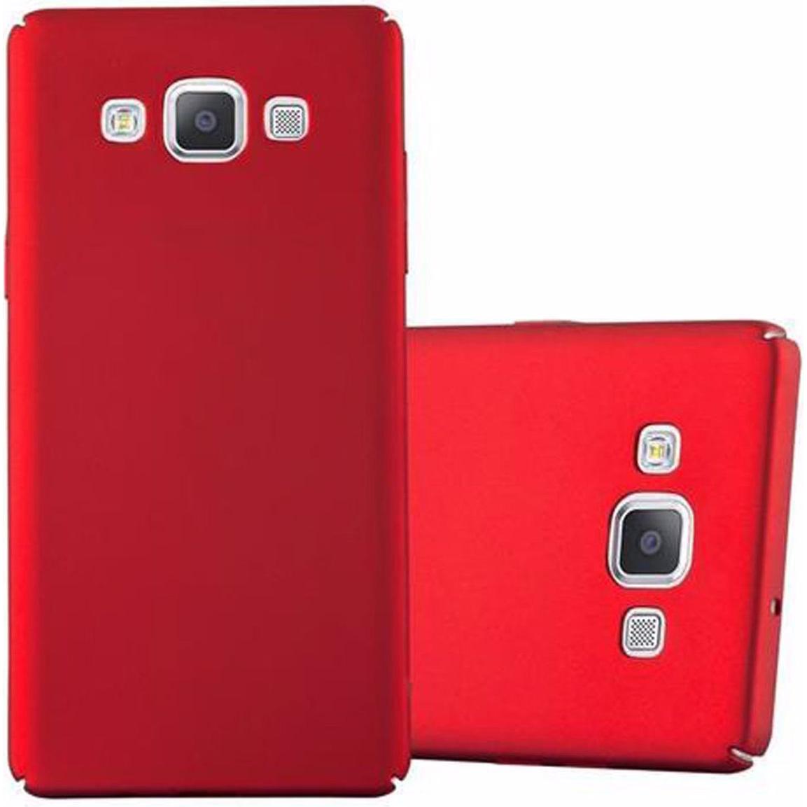 Cadorabo Hard Cover Matt Metall Cover (Samsung Galaxy J5 (2015)), Smartphone Hülle, Rot