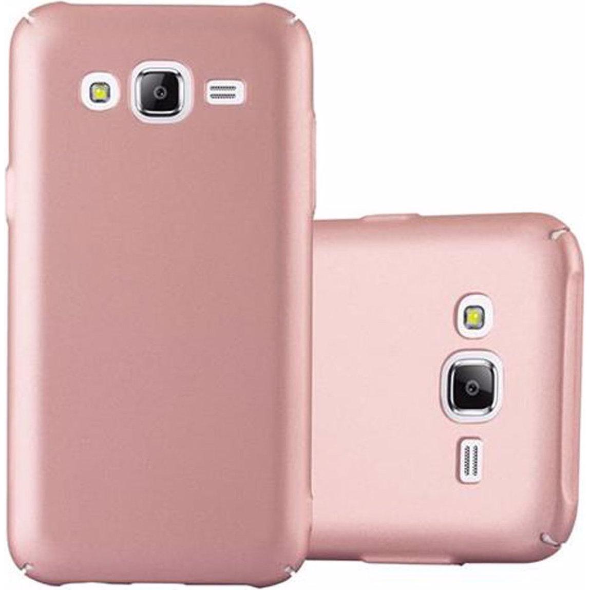 Cadorabo Hard Cover Matt Metall Cover (Samsung Galaxy J5 (2015)), Smartphone Hülle, Rosa