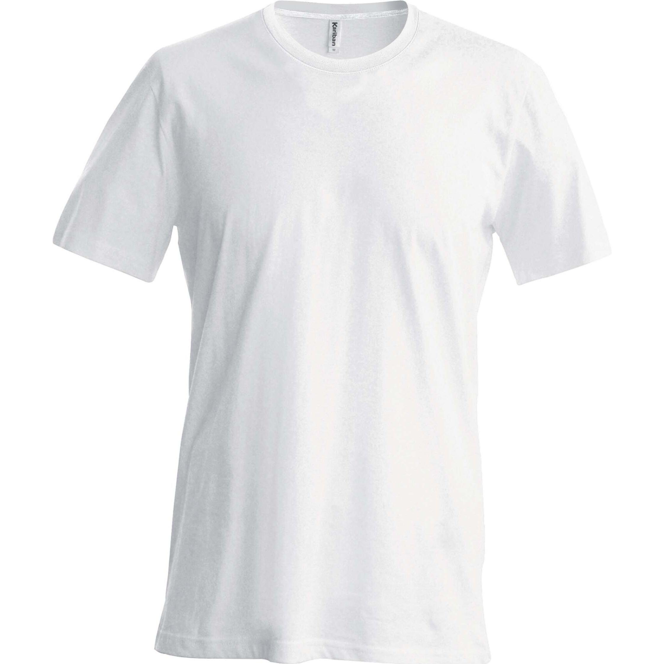 Kariban, Herren, Shirt, Kurzärmelig blanc, Weiss, (M)